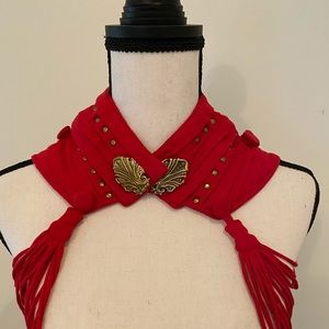Red royal cape shoulder cover epaulet